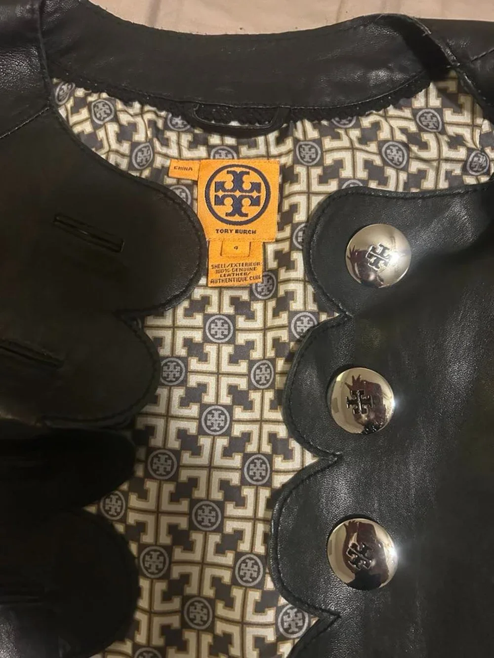 Tory Burch Authentic Leather Cordelia Jacket 4